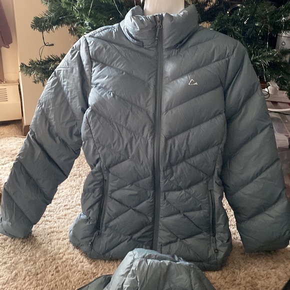 Paradox Lightweight Teal Puffer Jacket (Removable Hood) (Small) Duck Down - Picture 4 of 13